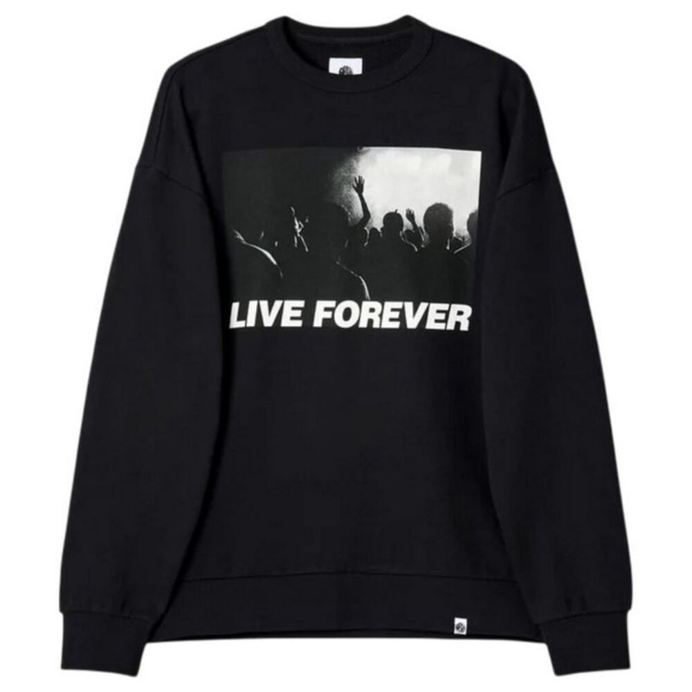 Pretty Green Mens Live Forever Regular Sweatshirt / Black